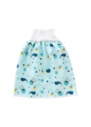 Prevent Baby Bedwetting Pure Cotton Baby Skirt To Prevent Urine Leakage 2 in 1 Toilet Learning Pants Reusable Washable Skirts