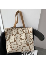 Women Bags Brand 2022 Shopper Bag Female Shopper Bag Women Shoulder Bag Shoppers Purse Designer Brand Japanese Style Cartoon Cute Small School Casual Fashion Eco-friendly Canvas Handbag