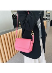 Women Bag Fashion PU Leather Crossbody Shoulder Female Messenger Bag Solid Color Flap Bags Purse For Women 2021 New