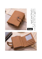 DIENQI Rfid Card Holder Smart Wallets Mens Leather Trifold Wallet Black Vintage Short Male Purses With Coin Pocket Walet Fleet