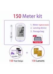 AICARE Blood Glucose Meter Glucometer Diabetic 50/100 Test Strips Lancets Blood Sugar Meter Monitor Medical Devices Tester