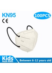 6-12 years old kids cubrebocas kn95 mascarillas ninos ffp2 mascarilla fpp2 homology ada infantil kn 95 security protection mask