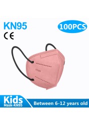 6-12 years old kids cubrebocas kn95 mascarillas ninos ffp2 mascarilla fpp2 homology ada infantil kn 95 security protection mask