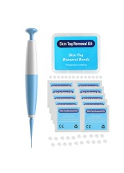 Small to Medium Non Toxic Facial Care Blue Skin Tag Removal Kit With Cleaning Swabs For Adult Home Use