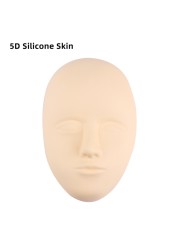 5D Silicone Practice Training Permanent Skin Plastic Holder Eyebrow Lips Eyes Tattoo Practice Skin Mannequin Dummy Face Head Tools