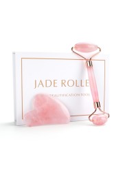 Natural Facial Massager Gua Sha Scraper Double Headed Jade Roller Jade Roller Skin Care Rose Quartz Face Massager Face Lifting Health Beauty Tools