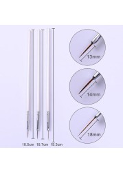 3pcs Nail Art Liner Brush Set Acrylic French Tape Tips Manicure Ultra-thin Line Drawing Pen UV Gel Brushes Painting Tools