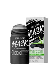 1pc Green Cleansing Stick Green Tea Purifying Mask Mud Stick Mask Oil-control Anti-Acne Eggplant Whitening Skin Care Facial Mask