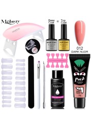 Mobray Polygels Set UV LED Lamp Full Manicure Kit Quick Extension Manicure Box Gel Builder Nail Set For Nails Tool Kit