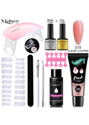 Mobray Polygels Set UV LED Lamp Full Manicure Kit Quick Extension Manicure Box Gel Builder Nail Set For Nails Tool Kit