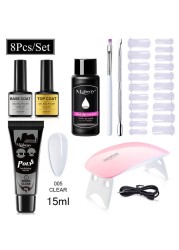 Mobray Polygels Set UV LED Lamp Full Manicure Kit Quick Extension Manicure Box Gel Builder Nail Set For Nails Tool Kit