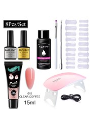 Mobray Polygels Set UV LED Lamp Full Manicure Kit Quick Extension Manicure Box Gel Builder Nail Set For Nails Tool Kit