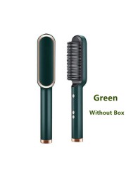 ASL-908 Hair Straightener 2022 Durable Electric Straight Hair Beard Comb Brush Heated Ceramic Hair Straightener Brush EU Plug