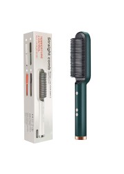 ASL-908 Hair Straightener 2022 Durable Electric Straight Hair Beard Comb Brush Heated Ceramic Hair Straightener Brush EU Plug