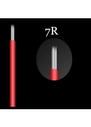 Lamina Microblading Blades, 100 Pieces Set, R5 Hard Liner, Tebori Fog Needles, Eyebrow Hand Needles, Circular Needles