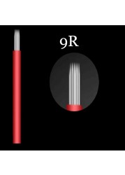 Lamina Microblading Blades, 100 Pieces Set, R5 Hard Liner, Tebori Fog Needles, Eyebrow Hand Needles, Circular Needles