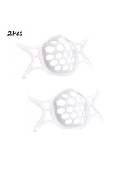 2/5pcs silicone mask holder 3D face mask inner support frame silicone mask bracket adult respirator valve reusable