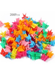 Colorful Butterfly Hair Clips 15x18mm 20/50/100/200pcs Mini Barrettes Hair Styling Tool