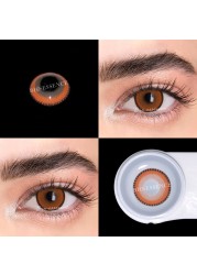 Bio-essence 1 Pair Colored Contact Lenses For Eyes Blue Lens Pink Eye Lenses Fashion Lenses Makeup Beauty Eyes Delicious Contact