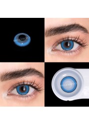 Bio-essence 1 Pair Colored Contact Lenses For Eyes Blue Lens Pink Eye Lenses Fashion Lenses Makeup Beauty Eyes Delicious Contact