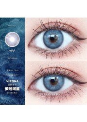 Bio-essence 1 Pair Colored Contact Lenses For Eyes Blue Lens Pink Eye Lenses Fashion Lenses Makeup Beauty Eyes Delicious Contact