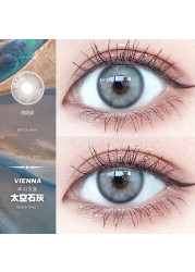 Bio-essence 1 Pair Colored Contact Lenses For Eyes Blue Lens Pink Eye Lenses Fashion Lenses Makeup Beauty Eyes Delicious Contact