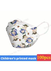 Disney Children KN95 Face Mask Anime Mickey Cartoon Cute 4-layers Breathable for 4-12 Years FFP2 Mouth Mascarillas 10pcs/bag