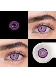 Bio-essence 2pcs/pair cosplay color contact lenses for eyes cartoon anime accessories pruple pupil lens for all