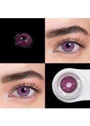 Bio-essence 2pcs/pair cosplay color contact lenses for eyes cartoon anime accessories pruple pupil lens for all