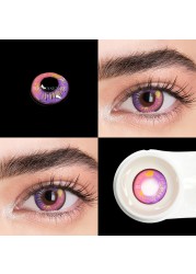 Bio-essence 2pcs/pair cosplay color contact lenses for eyes cartoon anime accessories pruple pupil lens for all