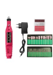 Electric Nail Drill Machine 20000RPM Manicure Machine Set Free Mill Cutter For Manicure Nail File Pedicure Tools