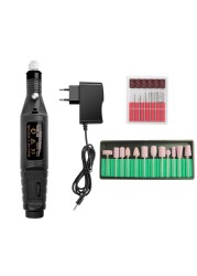 Electric Nail Drill Machine 20000RPM Manicure Machine Set Free Mill Cutter For Manicure Nail File Pedicure Tools