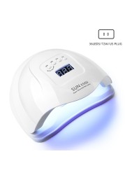 90/72/36W LED Nail Dryer Lamp for Curing All Kinds of UV Gel/Polish/Varnish with Auto Sensor Timer All Manicure/Pedicure Tool