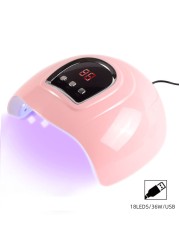 90/72/36W LED Nail Dryer Lamp for Curing All Kinds of UV Gel/Polish/Varnish with Auto Sensor Timer All Manicure/Pedicure Tool