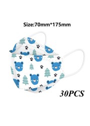 10/30pcs Children FPP2 KN95 Masks Kids Anti Virus Fish Shaped Cartoon Printed Anime Face Mask From Virus ffp2fan Mascarillas