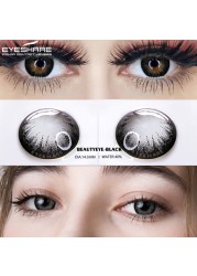 Ishihair Colored Contact Lenses 1 Pair Beauty Eye Yearly Colored Lenses Cosmetic Contacts Lenses Eye Color Black/Chocolate