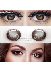 Ishihair Colored Contact Lenses 1 Pair Beauty Eye Yearly Colored Lenses Cosmetic Contacts Lenses Eye Color Black/Chocolate