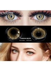 Ishihair Colored Contact Lenses 1 Pair Beauty Eye Yearly Colored Lenses Cosmetic Contacts Lenses Eye Color Black/Chocolate