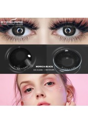 Ishihair Colored Contact Lenses 1 Pair Beauty Eye Yearly Colored Lenses Cosmetic Contacts Lenses Eye Color Black/Chocolate