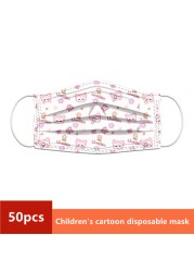 Disney Children's Mask Spider-Man Marvel Avengers Character Disposable Face Mask Cartoon Hero Pattern Lilo and Stitch Pixar Dust Cover