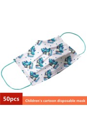 Disney Children's Mask Spider-Man Marvel Avengers Character Disposable Face Mask Cartoon Hero Pattern Lilo and Stitch Pixar Dust Cover