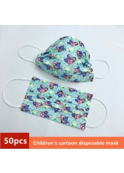 Disney Children's Mask Spider-Man Marvel Avengers Character Disposable Face Mask Cartoon Hero Pattern Lilo and Stitch Pixar Dust Cover