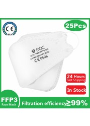 10/20/25/50/100pcs FFP3 Protective Face Mouth Mask CE Reusable Anti-dust Safety Unisex Mask mascarilla fpp3 homology ada PM2.5