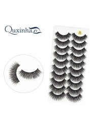 QUXINHAO wholesale 10 pairs lashes eyelashes cilios 3d mink lashes mink eyelashes wholesale false eyelashes maquiagem