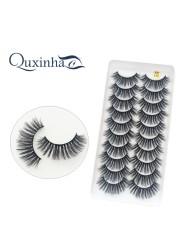 QUXINHAO wholesale 10 pairs lashes eyelashes cilios 3d mink lashes mink eyelashes wholesale false eyelashes maquiagem