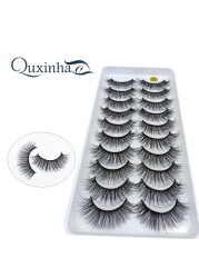 QUXINHAO wholesale 10 pairs lashes eyelashes cilios 3d mink lashes mink eyelashes wholesale false eyelashes maquiagem