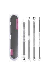 Acne Blackhead Remover Needle Blackhead Tool Kit Tweezers Pimple Extractor Stainless Steel Black Spot Removal Face Skin Care Tool