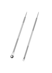 Acne Blackhead Remover Needle Blackhead Tool Kit Tweezers Pimple Extractor Stainless Steel Black Spot Removal Face Skin Care Tool