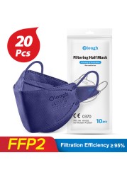 أقنعة CE ffp2 mascarillas kn95 شهادة fpp2 أقنعة kn95 الأسماك قناع fpp2 وافق ffp2قناع مرشح الجهاز التنفسي قابلة لإعادة الاستخدام أقنعة KN95