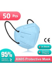 Kn95 Masks for Adults Kn95 Mascarilla FPP2 homology ada Colores FFP2 Mascarillas 5 Layers Kn95 Security Face Mask Mouth Mask ffp2fan